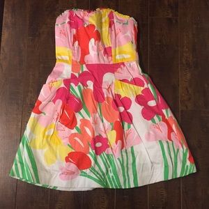 Lilly Pulitzer strapless floral dress
